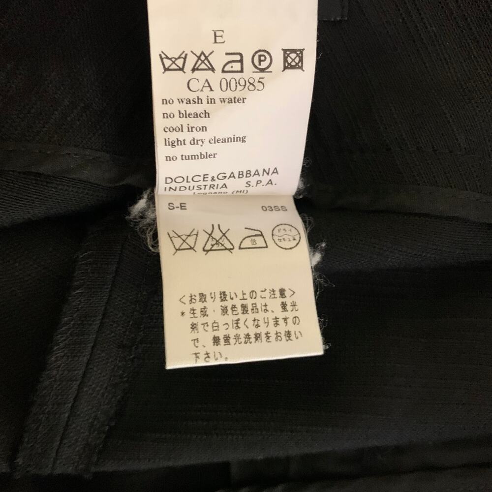 DOLCE & GABBANA Size 34 Black Cotton Blend Capri Dress Pants - Picture 6 of 6